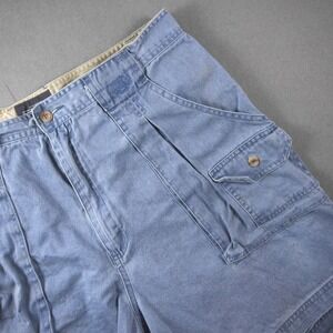 Vintage Givenchy Military Utility Cargo Activewear Men Shorts Blue Cotton 36
